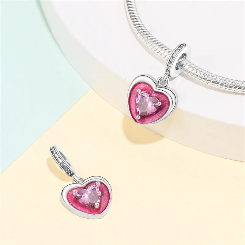 Berloque Coração Barbie Charm - Prata 925