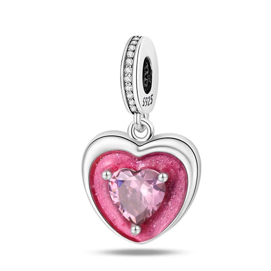 Berloque Coração Barbie Charm - Prata 925