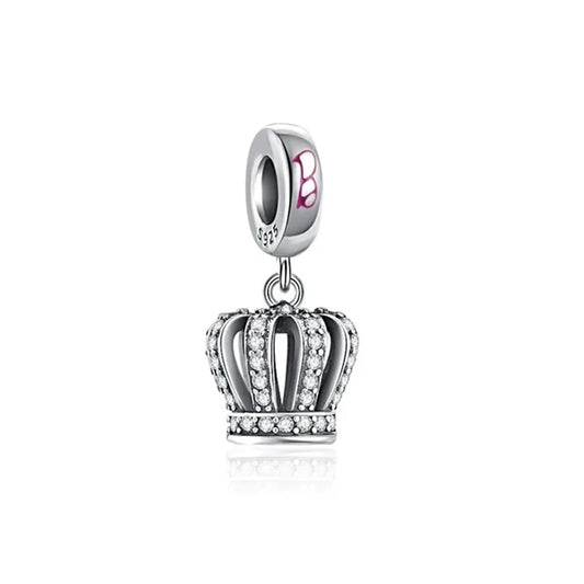Berloque Coroa Princesa Barbie - Prata 925