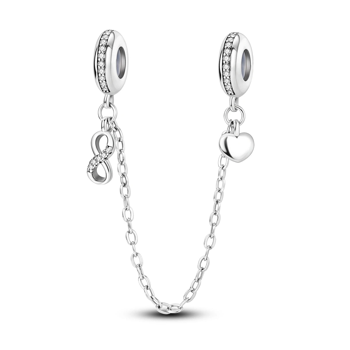 Corrente de Segurança Love Infinity - Prata 925