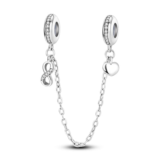 Corrente de Segurança Love Infinity - Prata 925