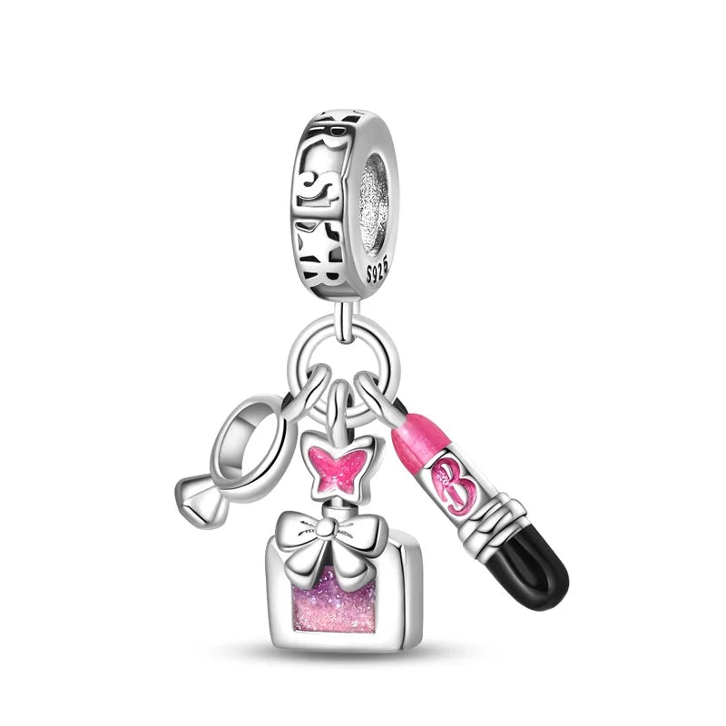 Berloque Trio Beauty Barbie - Prata 925