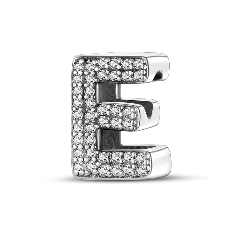 Berloques Letras Cravejadas - Prata 925