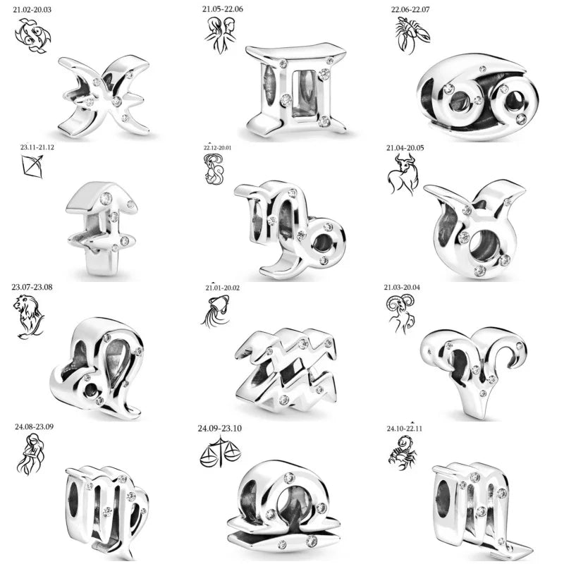 Berloques Coleção Signos - Prata 925