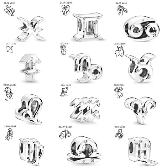 Berloques Coleção Signos - Prata 925